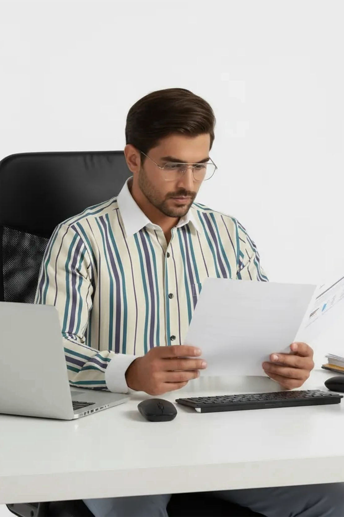 CLASSIC CREAM MULTI-STRIPE SHIRT