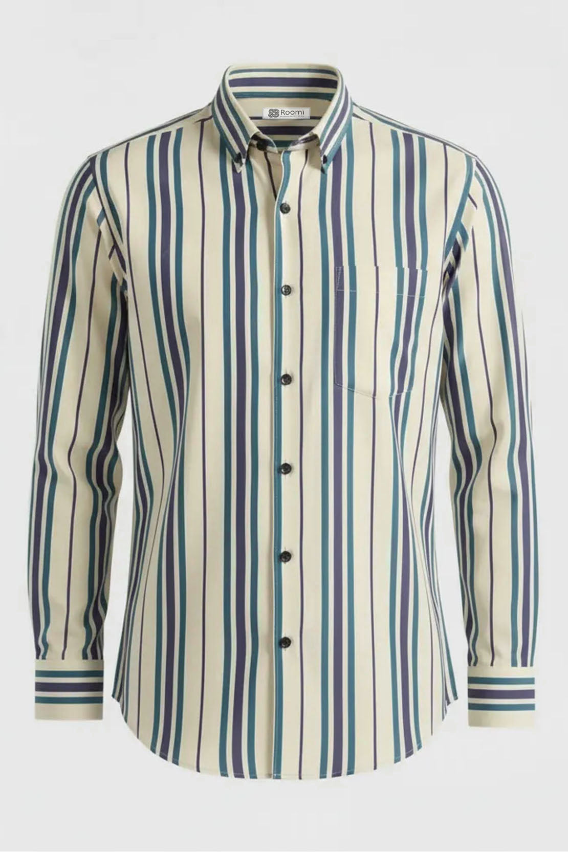 TEAL BREEZE PREMIUM STRIPE SHIRT
