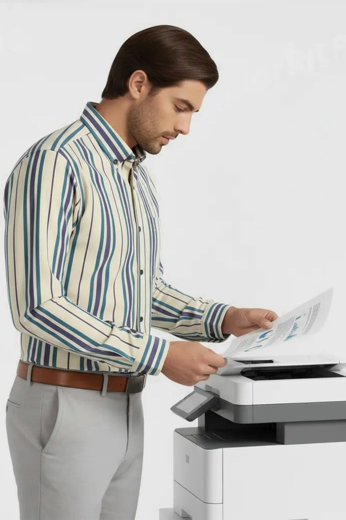 TEAL BREEZE PREMIUM STRIPE SHIRT