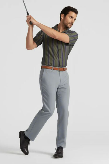 MIDNIGHT PURPLE LINE OLIVE SHIRT