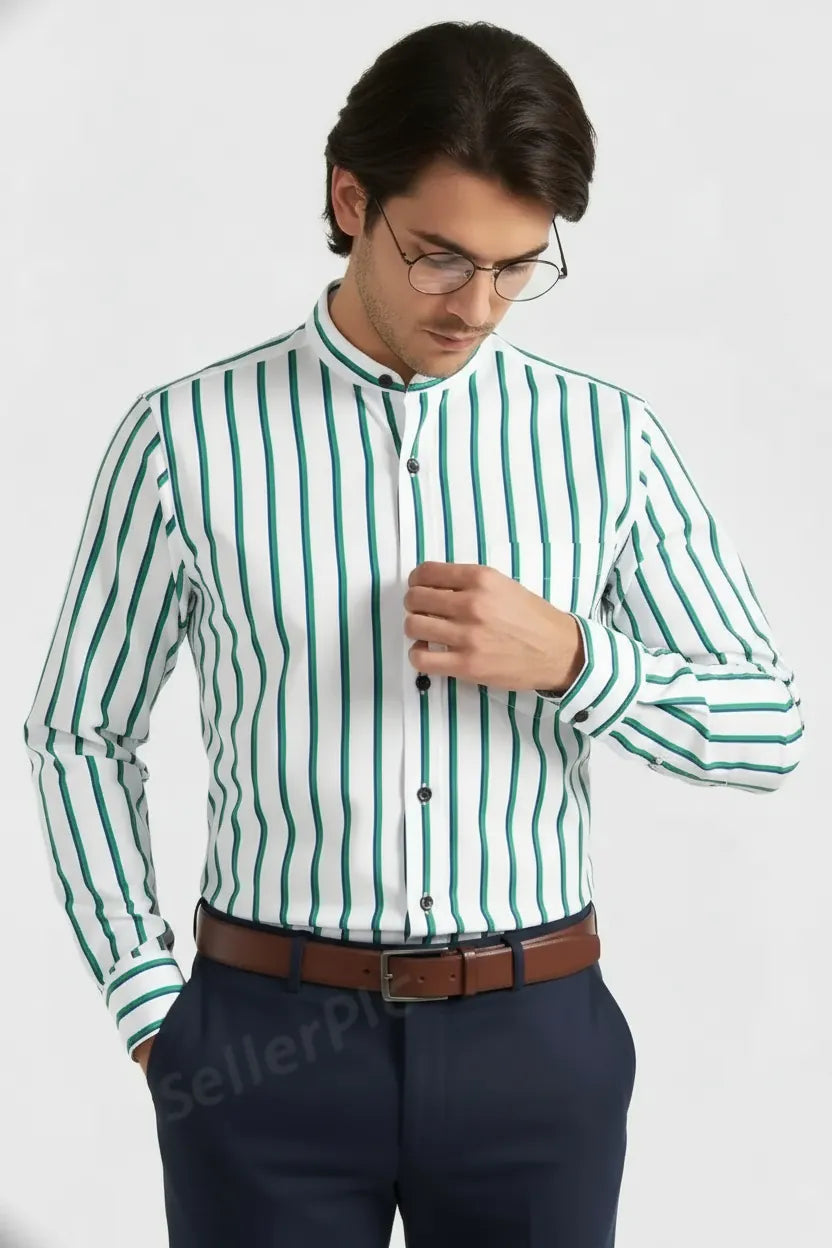 VIBRANT COASTAL LINED SHIRT