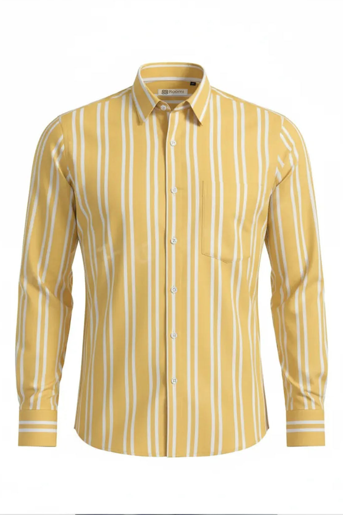 SUNLIT YELLOW STRIPE FORMAL SHIRT