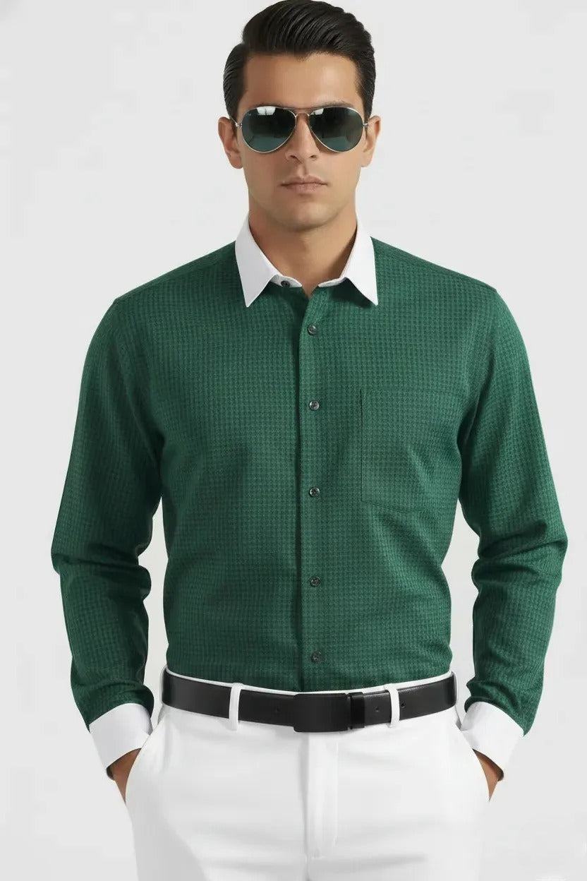 EMERALD GREEN MICRO SHIRT