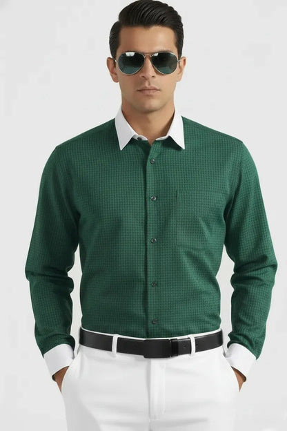 EMERALD GREEN MICRO SHIRT