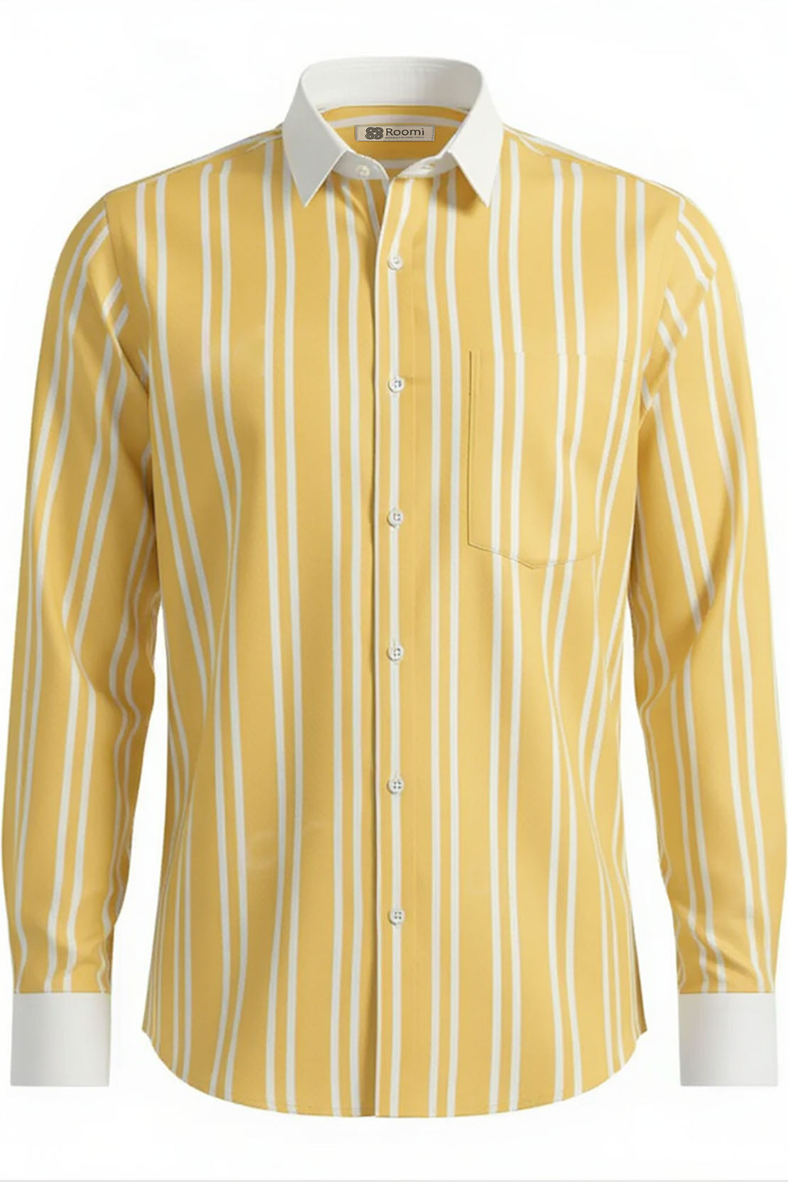 VIBRANT YELLOW MULTI-STRIPE SHIRT