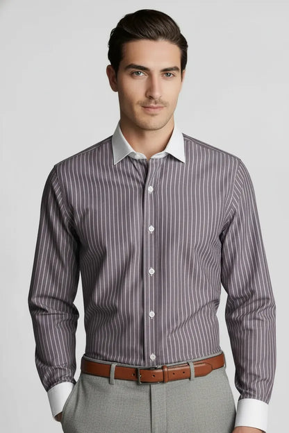 REFINED PLUM STRIPED