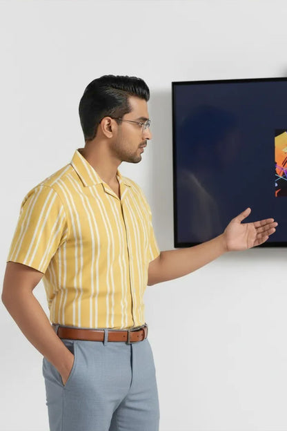 SUNRISE CUBAN STRIPE SHIRT