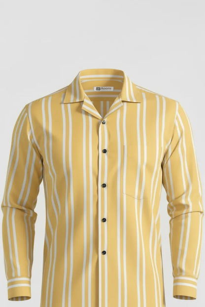 HONEY GOLD PREMIUM STRIPE SHIRT