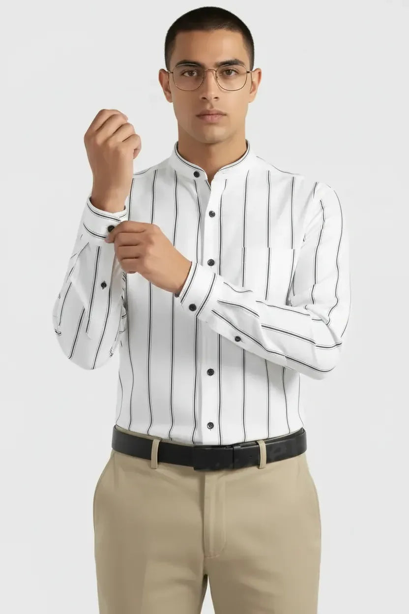 MODERN PARALLEL STRIPE SHIRT