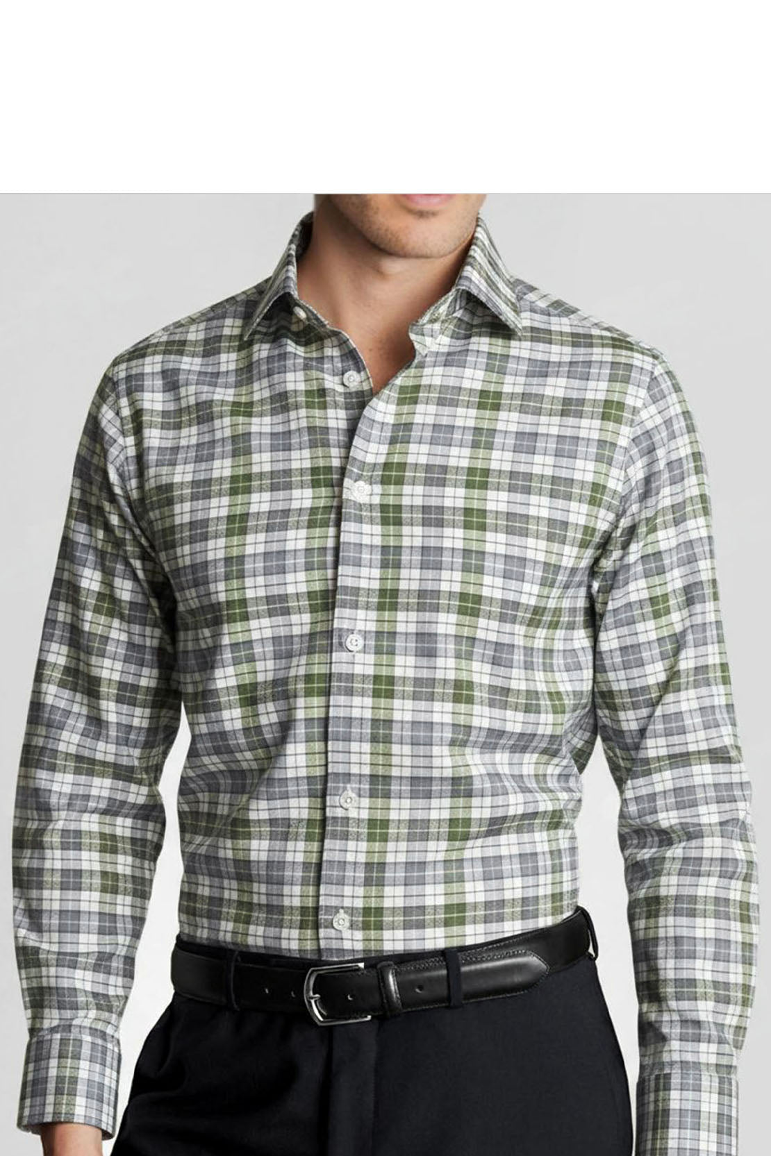 FOREST GREY CHECKED SHIRT