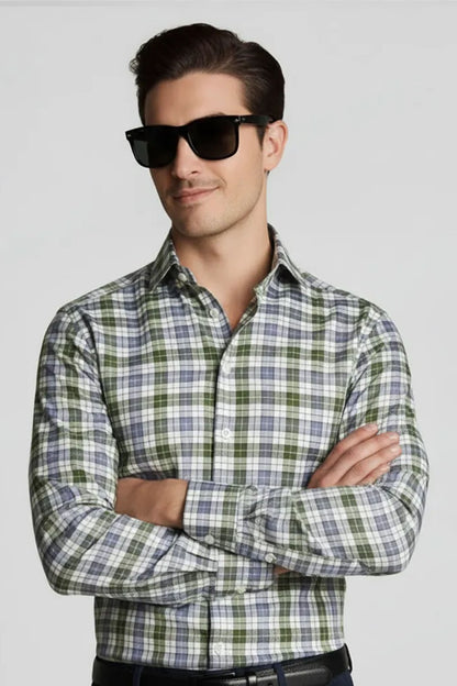 FOREST GREY CHECKED SHIRT