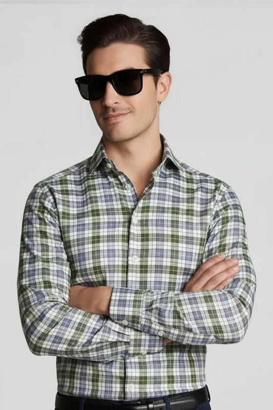 FOREST GREY CHECKED SHIRT