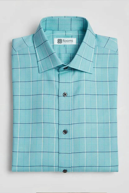 AQUA SKY CHECKED SHIRT