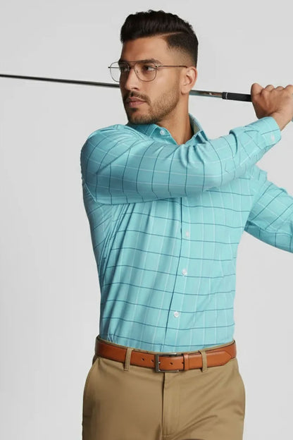 AQUA SKY CHECKED SHIRT