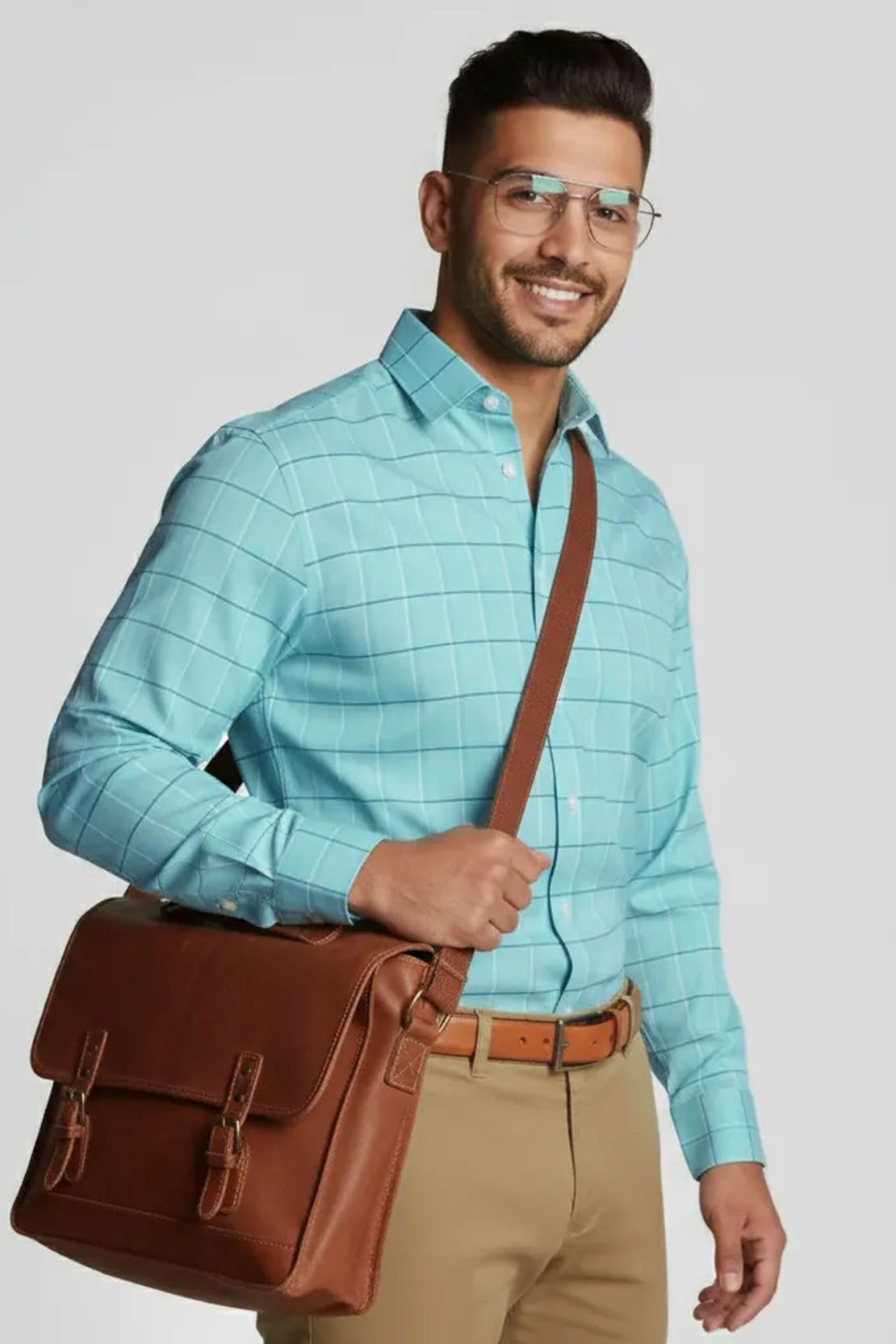 AQUA SKY CHECKED SHIRT