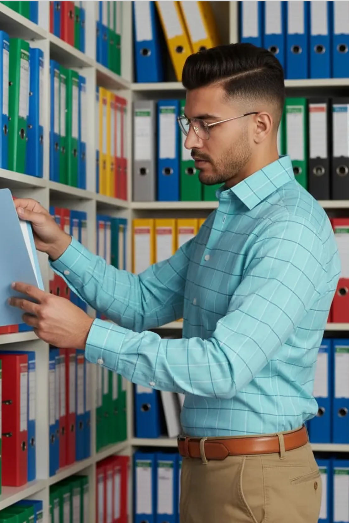 AQUA SKY CHECKED SHIRT