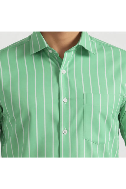 URBAN GREEN STRIPE CLASSIC SHIRT