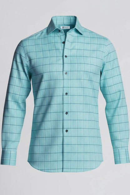AQUA SKY CHECKED SHIRT