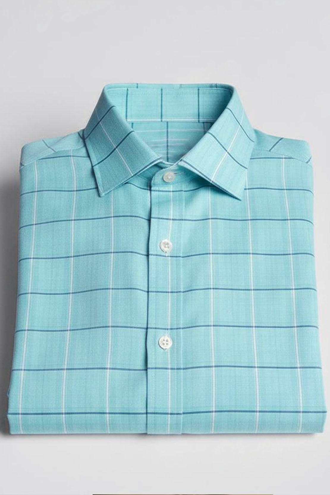 AQUA SKY CHECKED SHIRT