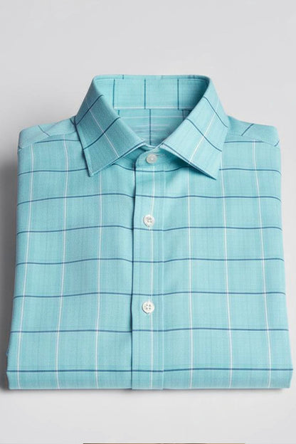 AQUA SKY CHECKED SHIRT