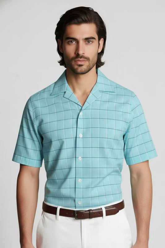 OCEAN MIST CHECK SHIRT