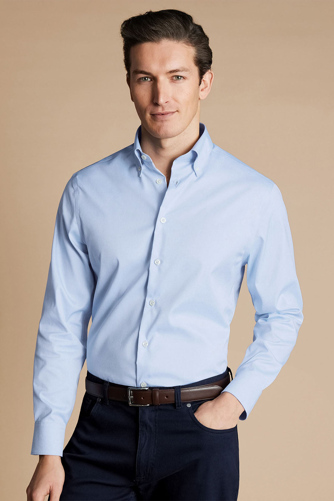 CLASSIC BUTTON DOWN MEN'S STRETCH SHIRT