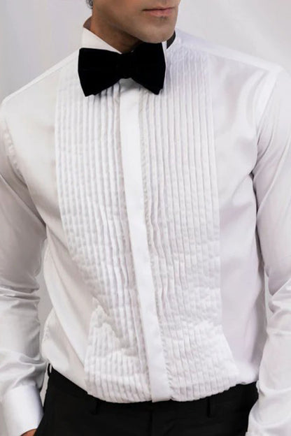 WHITE TUX MENS STRETCH SHIRT