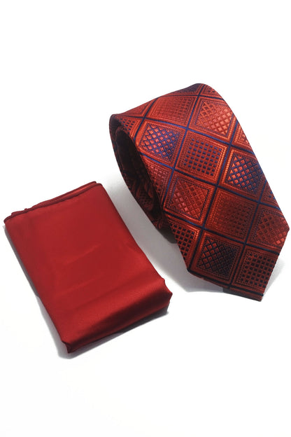 GRIDWORK RED TIE SET