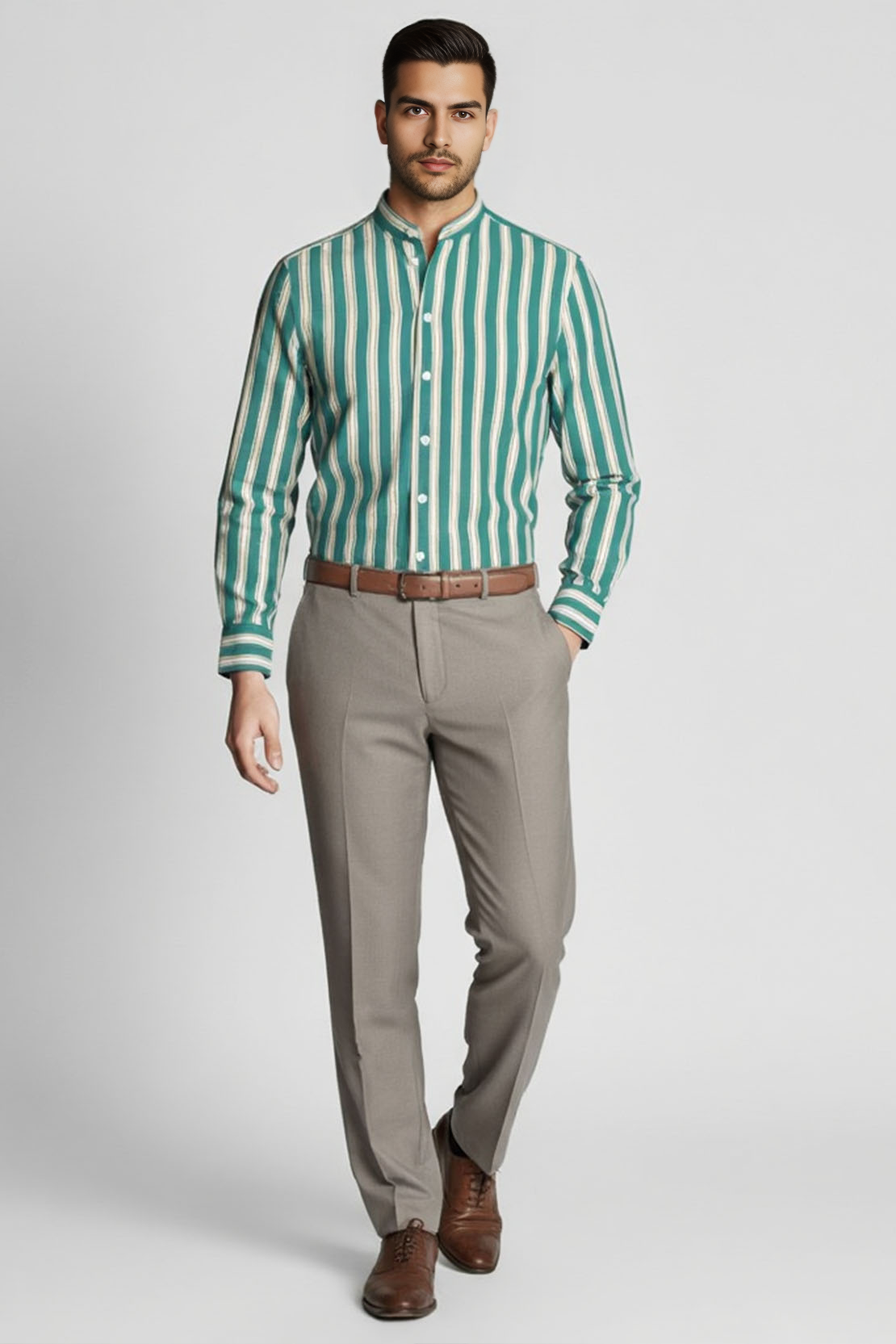 AQUA LINE BUSINESS SHIRT