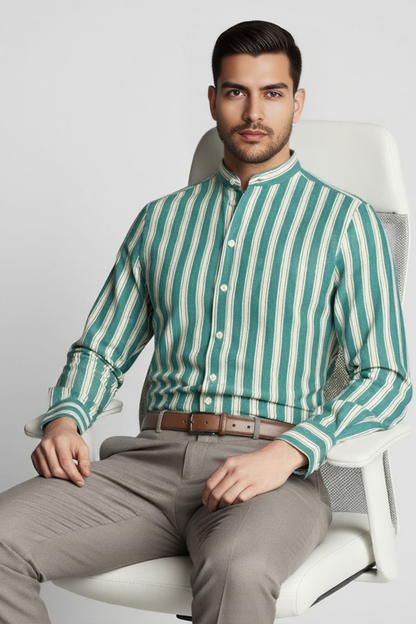 AQUA LINE BUSINESS SHIRT