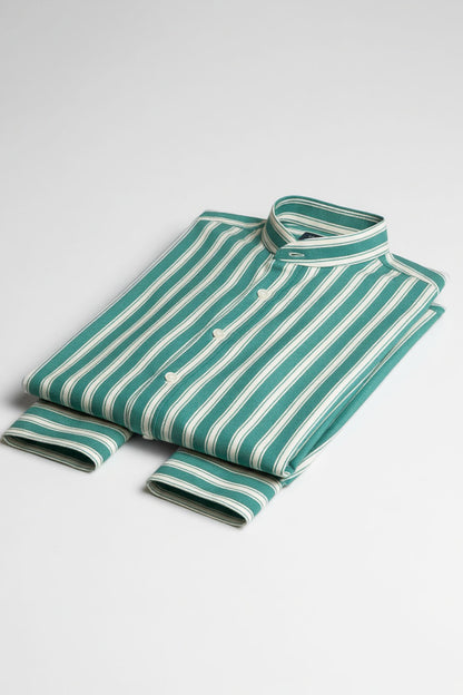 AQUA LINE BUSINESS BAND SHIRT 