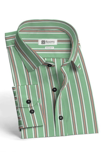 EMERALD OXFORD STRIPE SHIRT