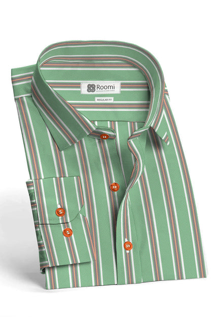 CLASSIC EMERALD OXFORD STRIPE SHIRT