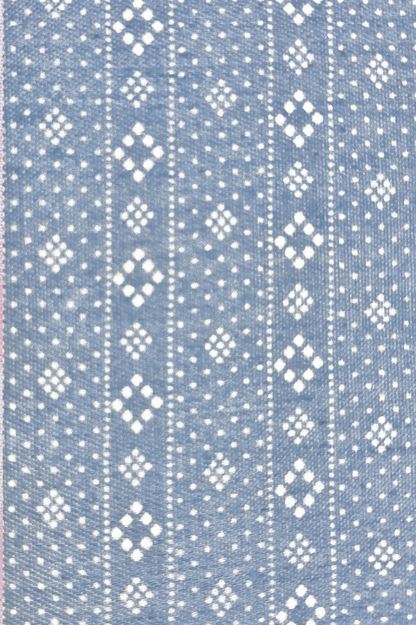 INTRICATE PRINT BLUE SHIRT