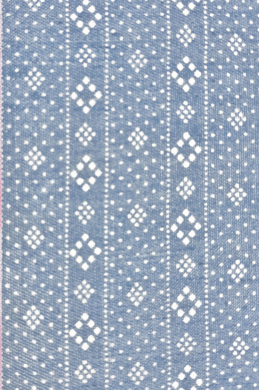 INTRICATE PRINT BLUE SHIRT