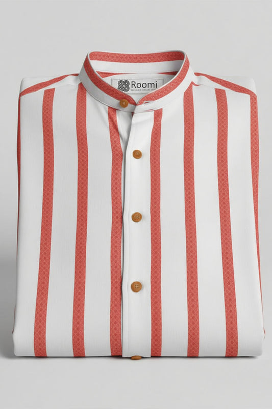 BOLD ROUGE STRIPE SHIRT