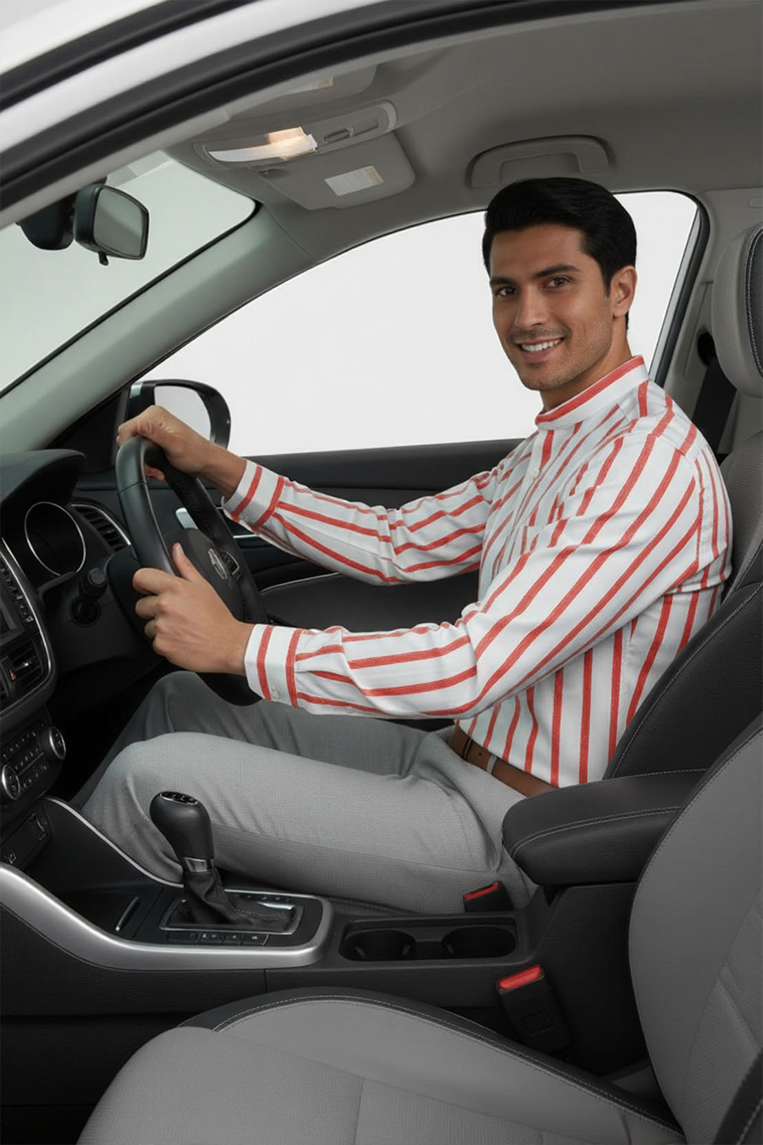 BOLD ROUGE STRIPE SHIRT