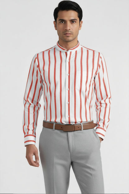 BOLD ROUGE STRIPE SHIRT