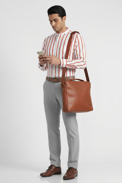 BOLD ROUGE STRIPE SHIRT 