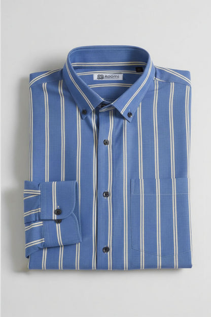 BOLD STRIPE ROYAL BLUE SHIRT
