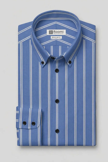 BOLD STRIPE ROYAL BLUE SHIRT