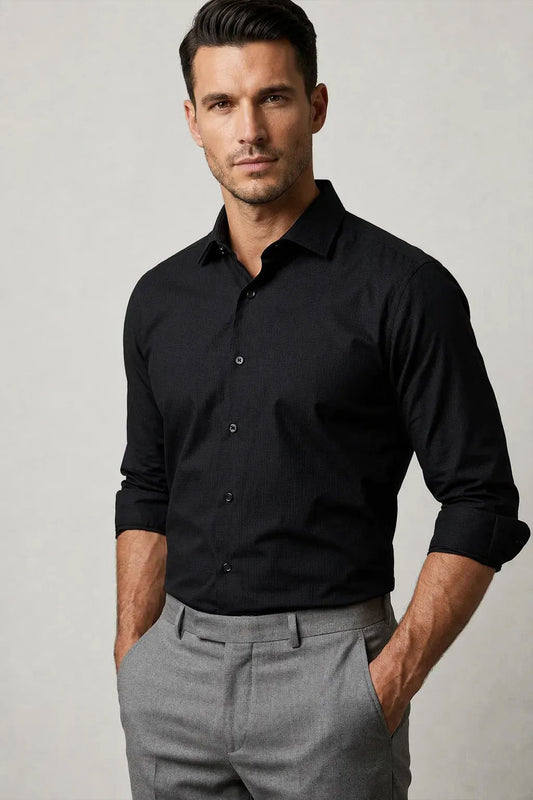 CLASSIC BLACK STRETCH SHIRT