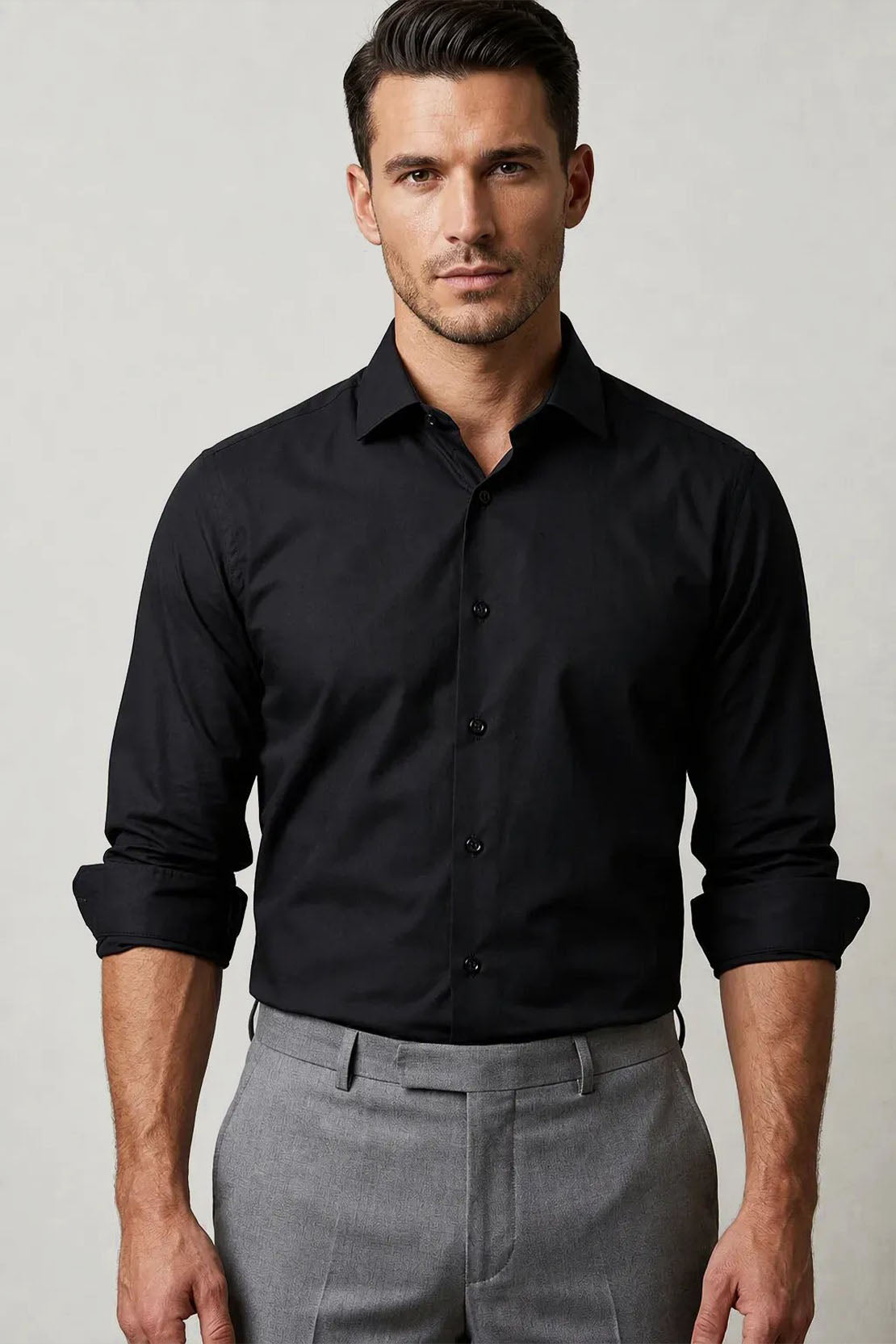 CLASSIC BLACK STRETCH SHIRT