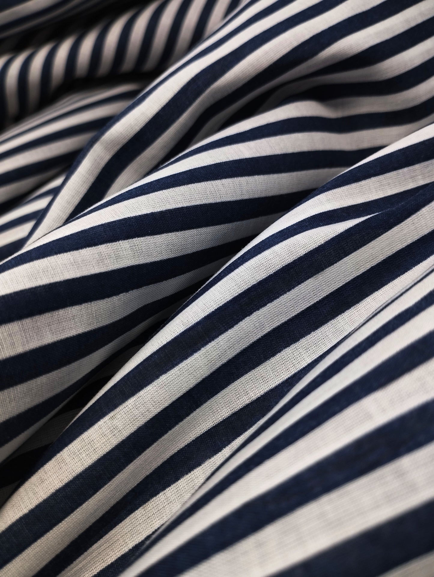 MIDNIGHT BLUE CANDY STRIPED SHIRT