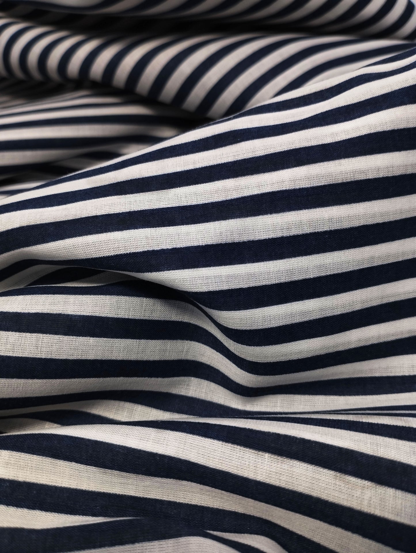 MIDNIGHT BLUE CANDY STRIPED SHIRT