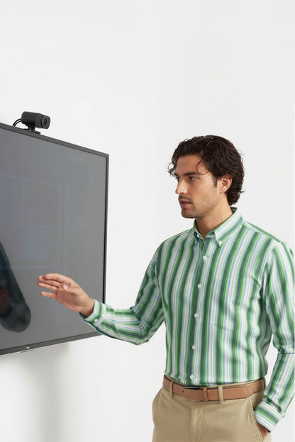 CLASSIC SPECTRUM STRIPE BUTTON DOWN COLLAR SHIRT