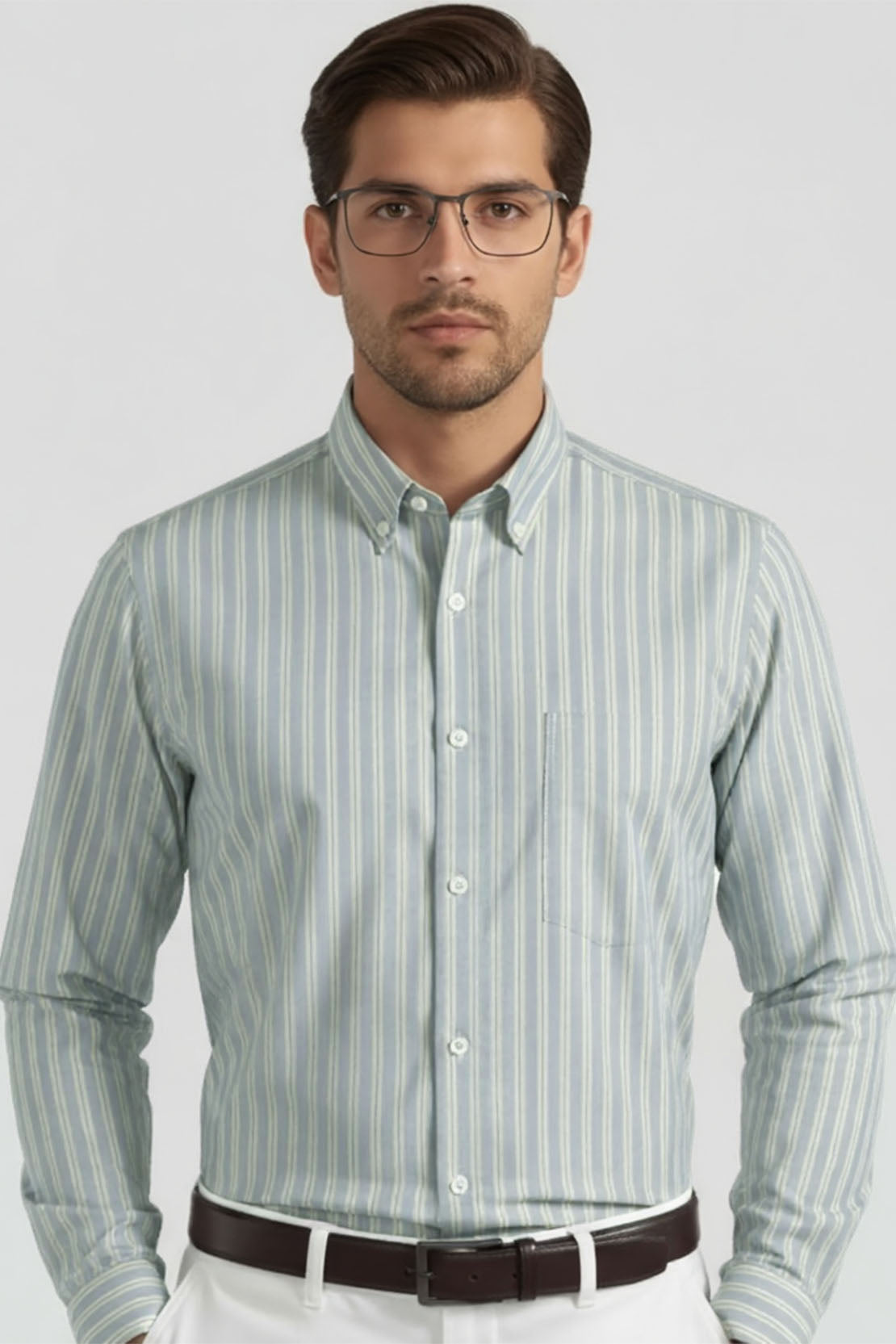 CONTEMPORARY STRIPE BUTTON-DOWN