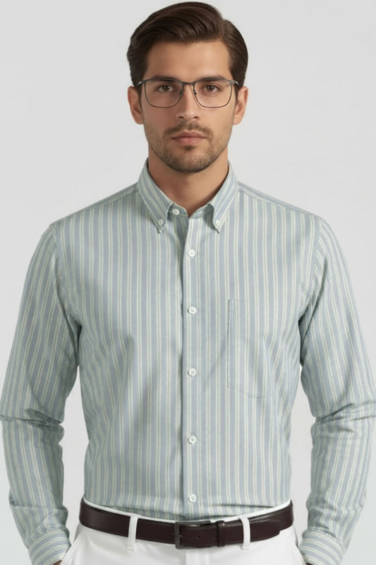 CONTEMPORARY STRIPE BUTTON-DOWN