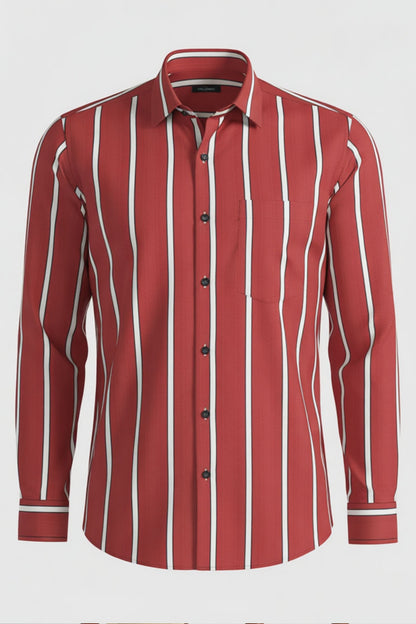 CRIMSON AXIS STRIPED SHIRT