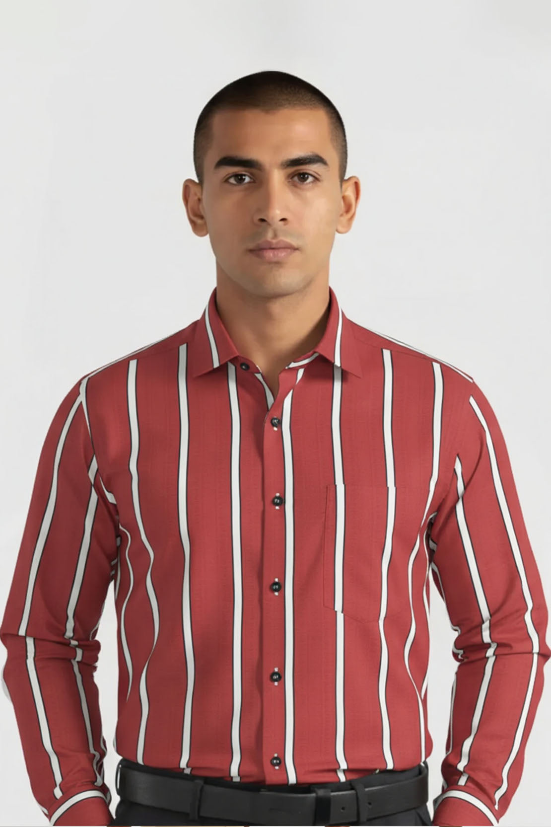 CRIMSON AXIS STRIPED SHIRT